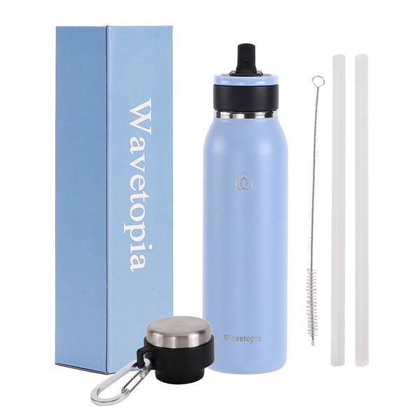 Narrow Mouth Sports Water Bottle - Light Blue