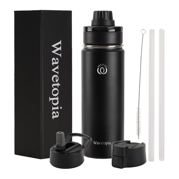 Wide Mouth Sports Water Bottle - Black