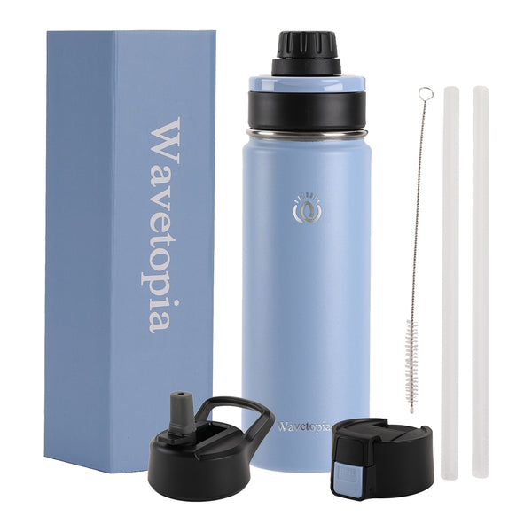 Wide Mouth Sports Water Bottle - Light Blue