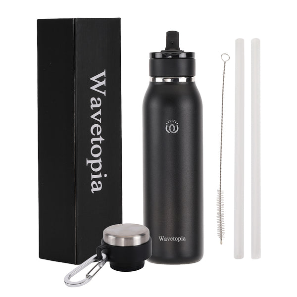 Narrow Mouth Sports Water Bottle - Black